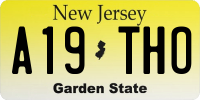 NJ license plate A19THO