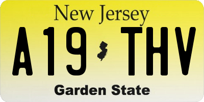 NJ license plate A19THV