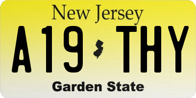 NJ license plate A19THY