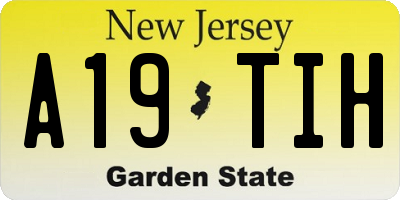 NJ license plate A19TIH