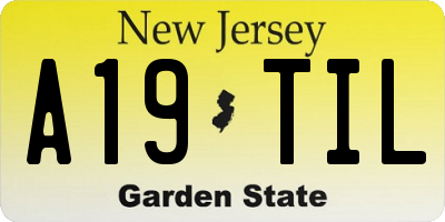 NJ license plate A19TIL