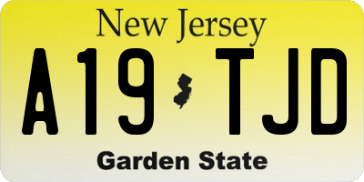 NJ license plate A19TJD