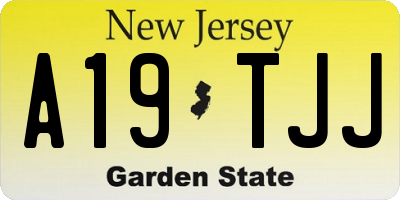 NJ license plate A19TJJ