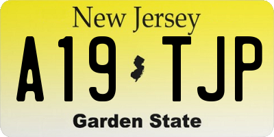 NJ license plate A19TJP