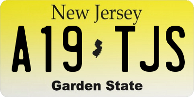 NJ license plate A19TJS