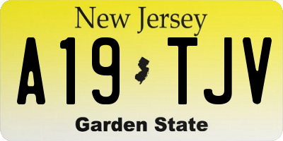 NJ license plate A19TJV
