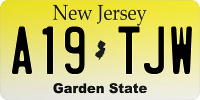 NJ license plate A19TJW