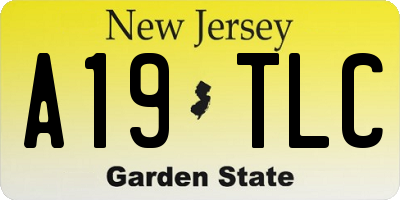 NJ license plate A19TLC