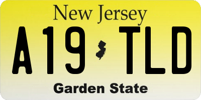 NJ license plate A19TLD