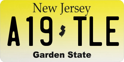 NJ license plate A19TLE