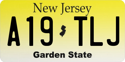 NJ license plate A19TLJ