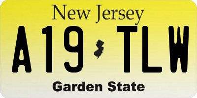 NJ license plate A19TLW