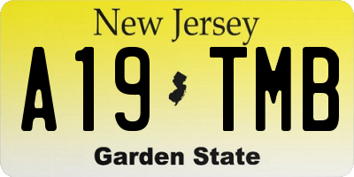 NJ license plate A19TMB