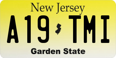 NJ license plate A19TMI