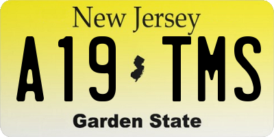 NJ license plate A19TMS