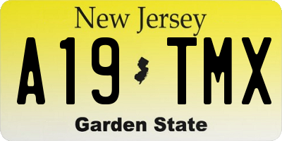 NJ license plate A19TMX