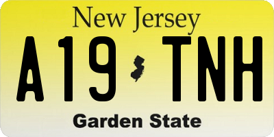 NJ license plate A19TNH