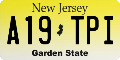 NJ license plate A19TPI