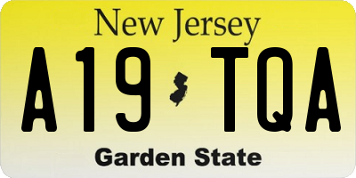 NJ license plate A19TQA