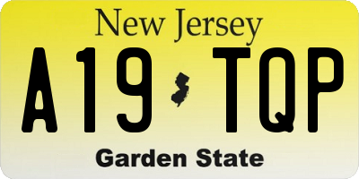 NJ license plate A19TQP