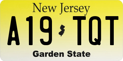 NJ license plate A19TQT