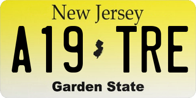 NJ license plate A19TRE