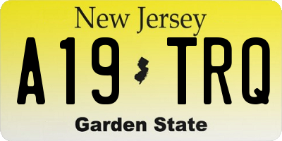 NJ license plate A19TRQ