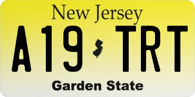 NJ license plate A19TRT
