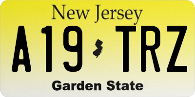 NJ license plate A19TRZ