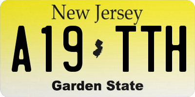 NJ license plate A19TTH