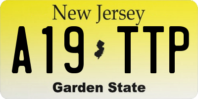 NJ license plate A19TTP