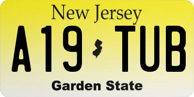 NJ license plate A19TUB