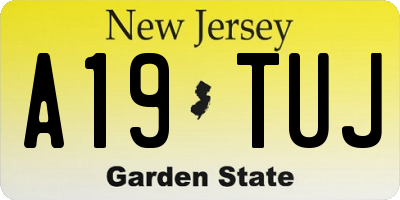 NJ license plate A19TUJ