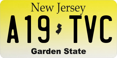 NJ license plate A19TVC