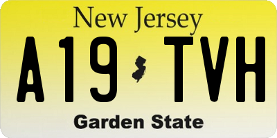 NJ license plate A19TVH