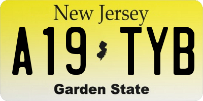 NJ license plate A19TYB