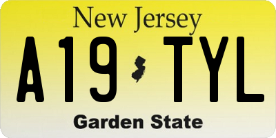 NJ license plate A19TYL