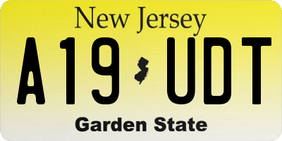 NJ license plate A19UDT