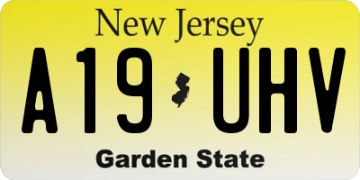 NJ license plate A19UHV