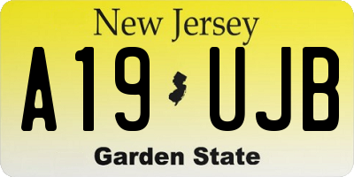 NJ license plate A19UJB