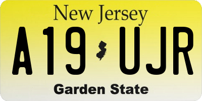 NJ license plate A19UJR