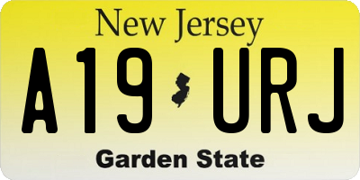 NJ license plate A19URJ