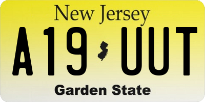 NJ license plate A19UUT