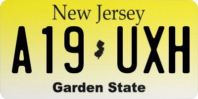 NJ license plate A19UXH