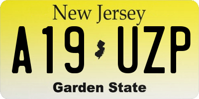 NJ license plate A19UZP