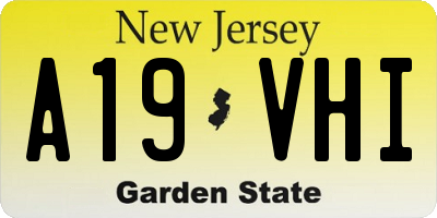 NJ license plate A19VHI