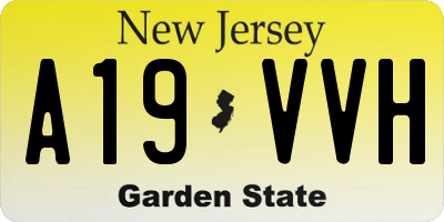 NJ license plate A19VVH