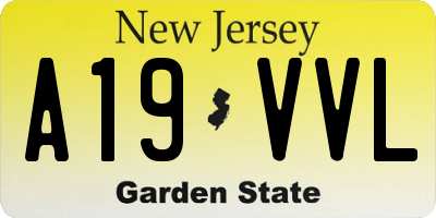 NJ license plate A19VVL
