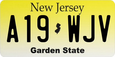 NJ license plate A19WJV
