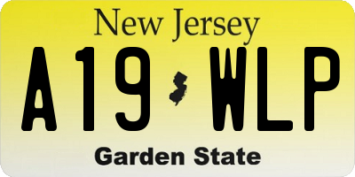 NJ license plate A19WLP